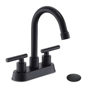 Torneira de banheiro YardMonet Black com 2 alças com dreno dobrável