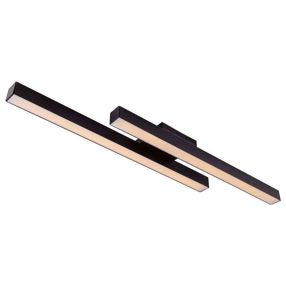 Lustre LED Linear Duplo Perfil Led Moderno Para Sala de Jantar Estar Cozinha Escritório 36W 80CM Bivolt