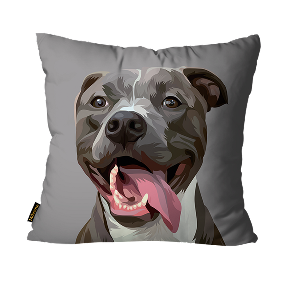 Capa Para Almofada Mdecore Pets 45x45cm  - Pit Bull C