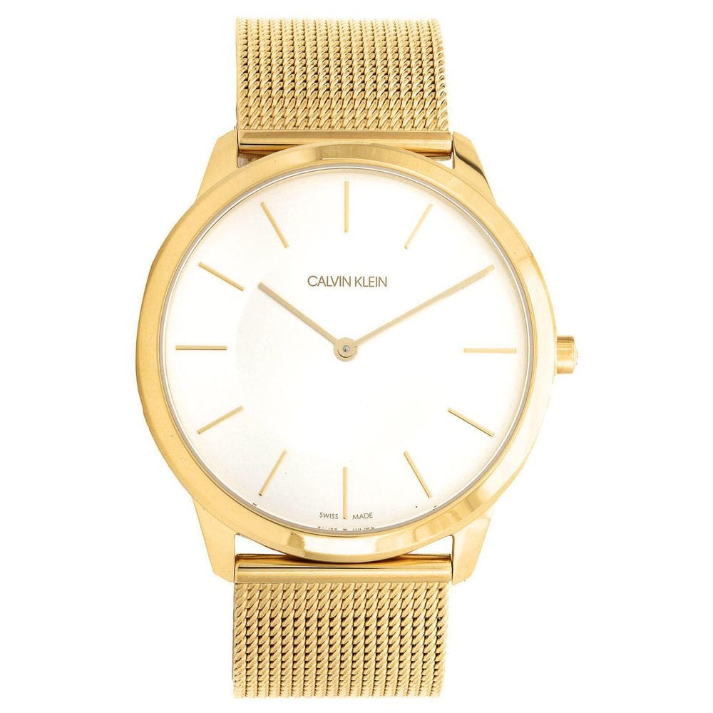 Relógio Masculino Calvin Klein Minimal Aço Dourado K3M2T526