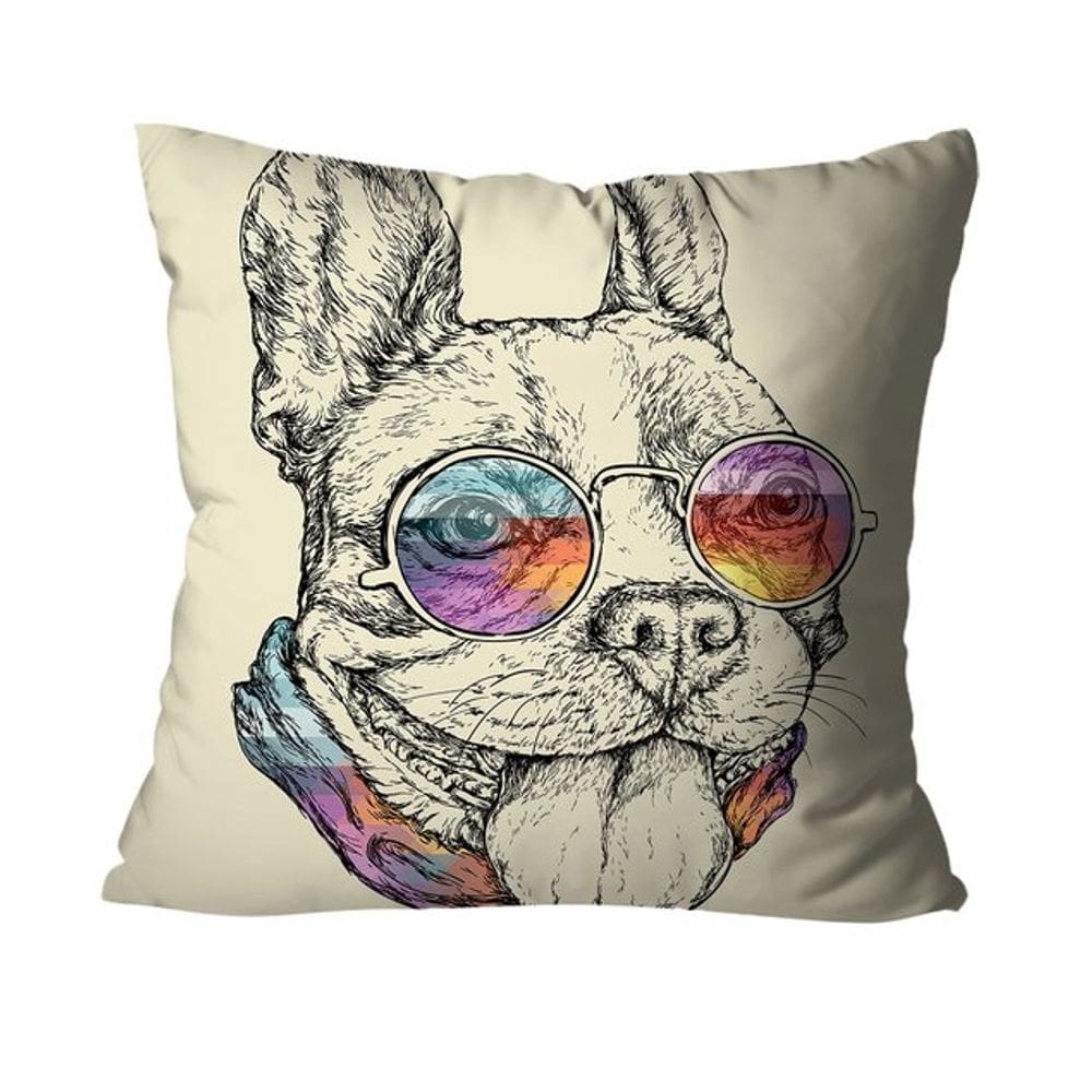 Capa Para Almofada Mdecore Pets 45x45cm  - Bulldog B