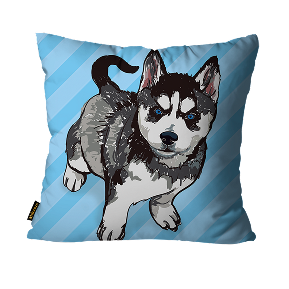 Capa Para Almofada Mdecore Pets 45x45cm  - Husky Si