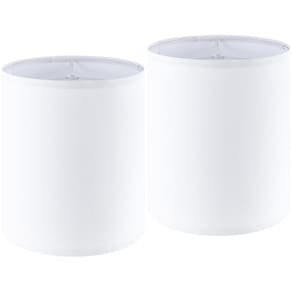 Conjunto de abajures PAPAYA Pure White Linen 25x25x30cm (2 unidades)
