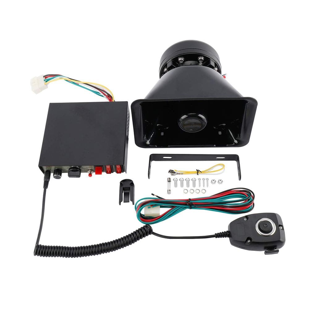 Amplificador Police Siren FreeTec 200W 12V Alto-falante de emergência