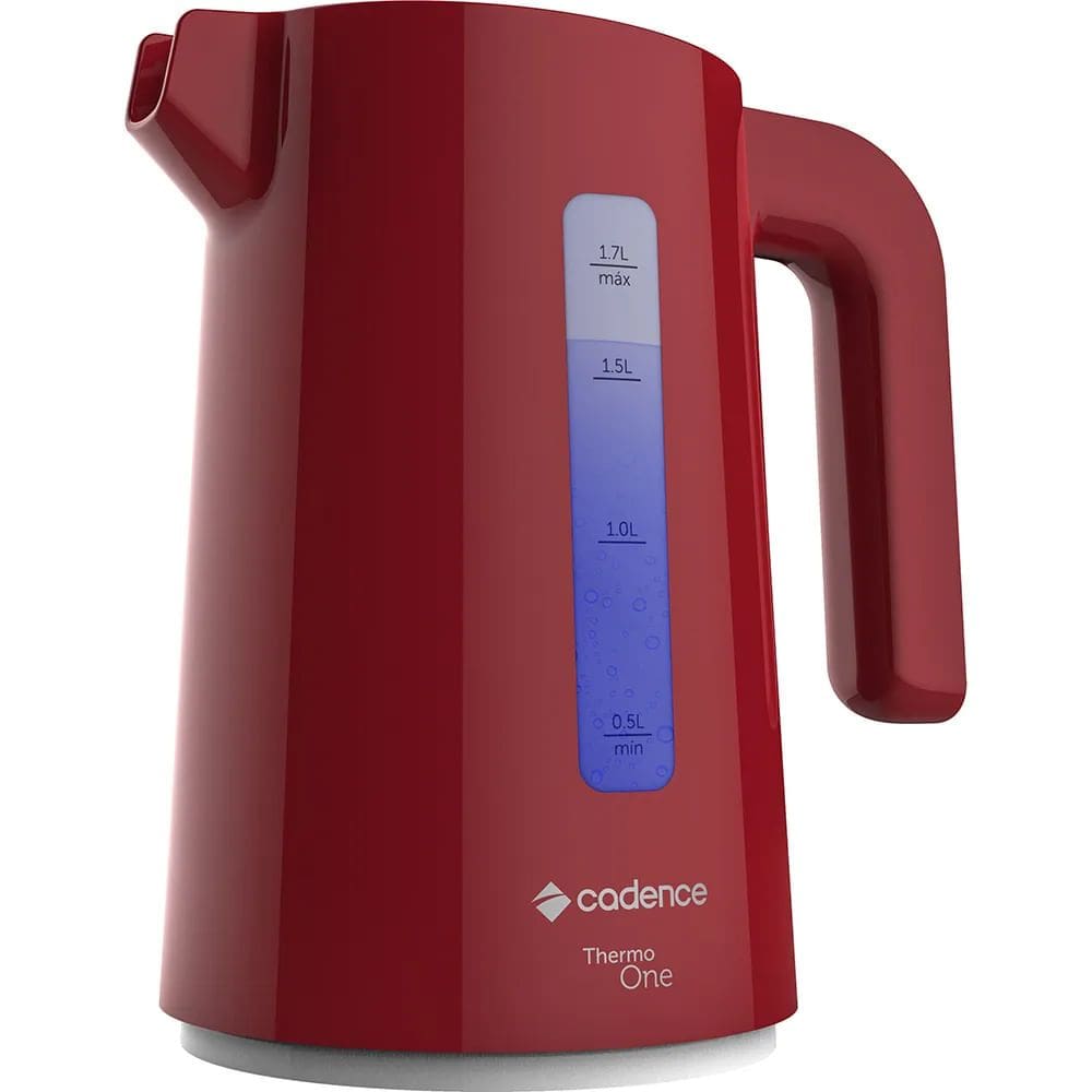 Kit Cadence Colors Vermelho - Chaleira 1,7L e Sanduicheira