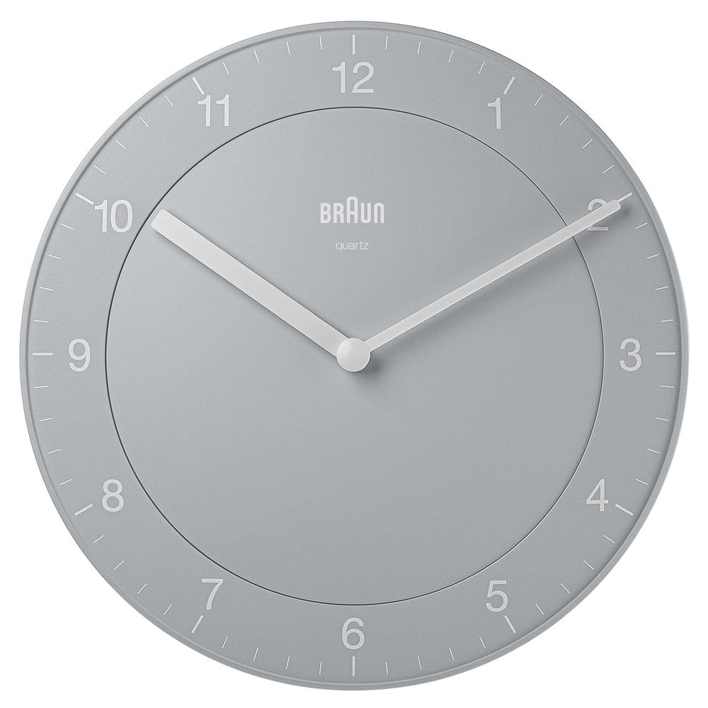 Relógio de parede Braun Classic BC06G 20 cm de diâmetro cinza