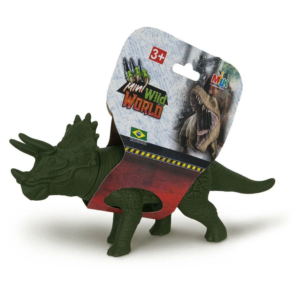 Mini Dinossauro de Brinquedo Milk Wild World Triceratops - Item Variado