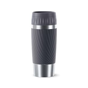 Copo Térmico com Tampa Tefal Easy Twist Cinza 360ml