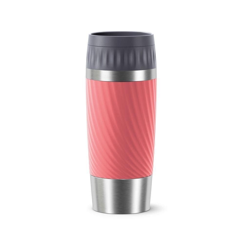Copo Térmico com Tampa Tefal Easy Twist Rosa 360ml