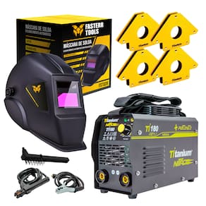Maquina de Solda Inversora TI -180 Com Mascara de Solda e Esquadro Magnético