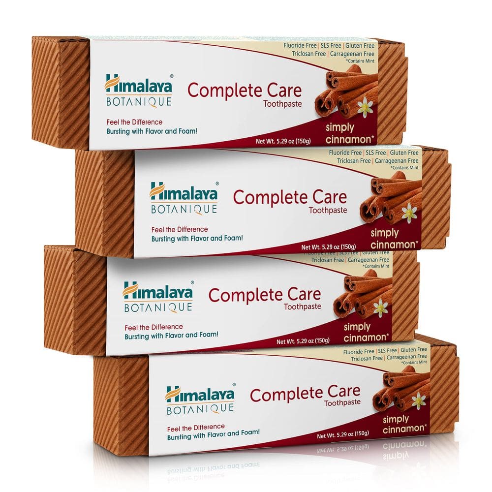 Pasta de dente Himalaya Botanique Complete Care Herbal 150mL, pacote com 4