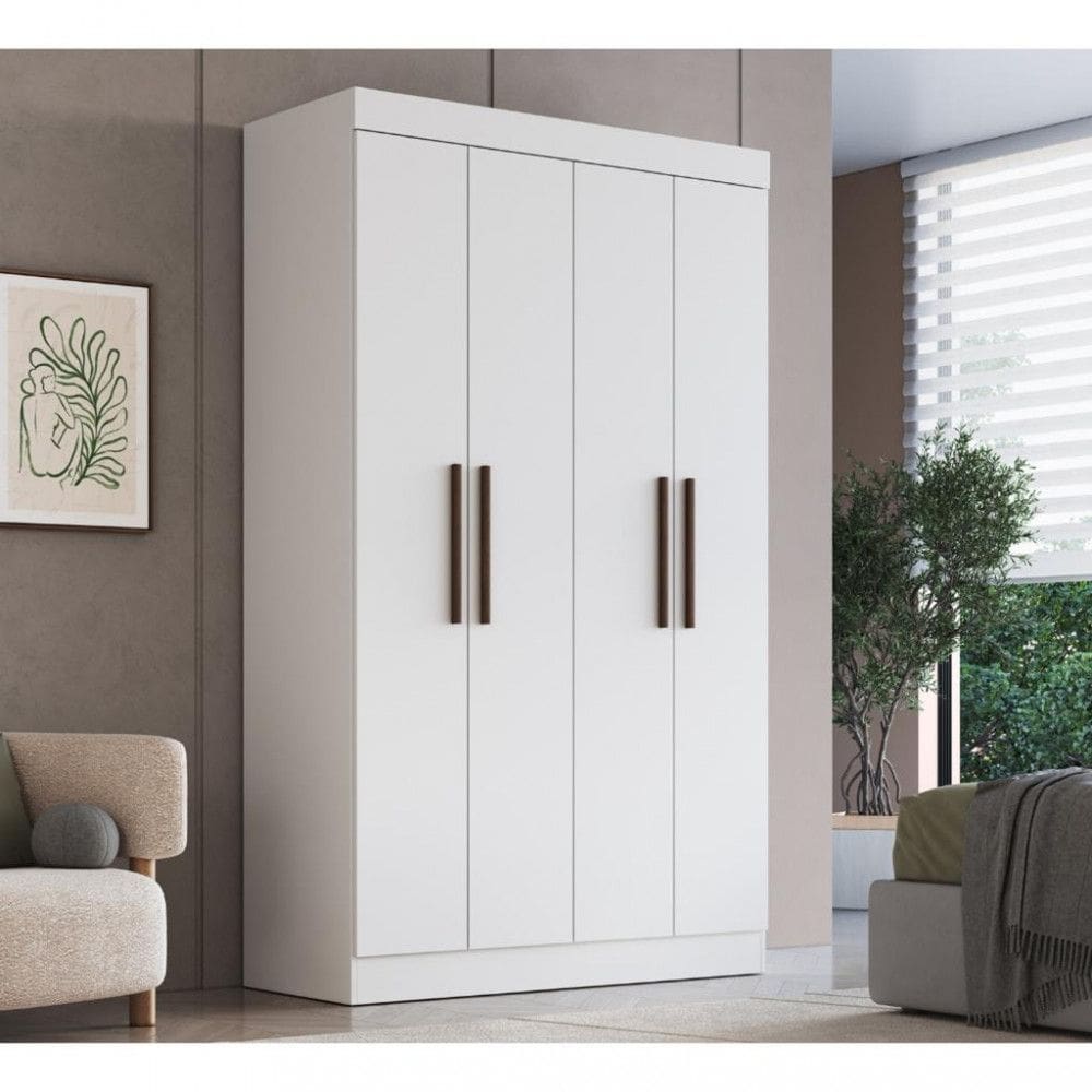 Guarda Roupa Solteiro 4 Portas 100 MDF New Recife Doripel