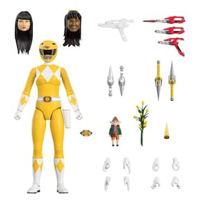 Boneco de ação Super7 ULTIMATES! Mighty Morphin Power Rangers Yellow Ranger