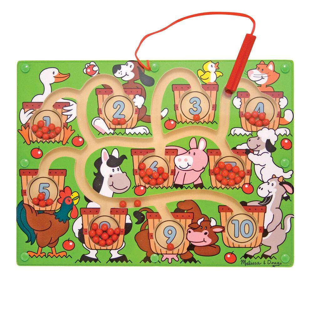 Atividade de quebra-cabeça Melissa e Doug Magnetic Wand Number Maze