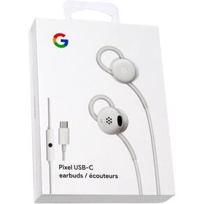 Fone de ouvido com fio Google Earbuds USB-C para telefones tipo C - branco