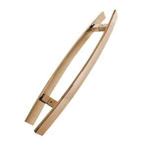 Puxador Porta Pivotante Inox Rose/ Cobre Curvo Italy 100 Cm