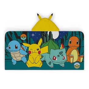 Toalha com capuz Franco Pokémon Anime Kids de algodão macio