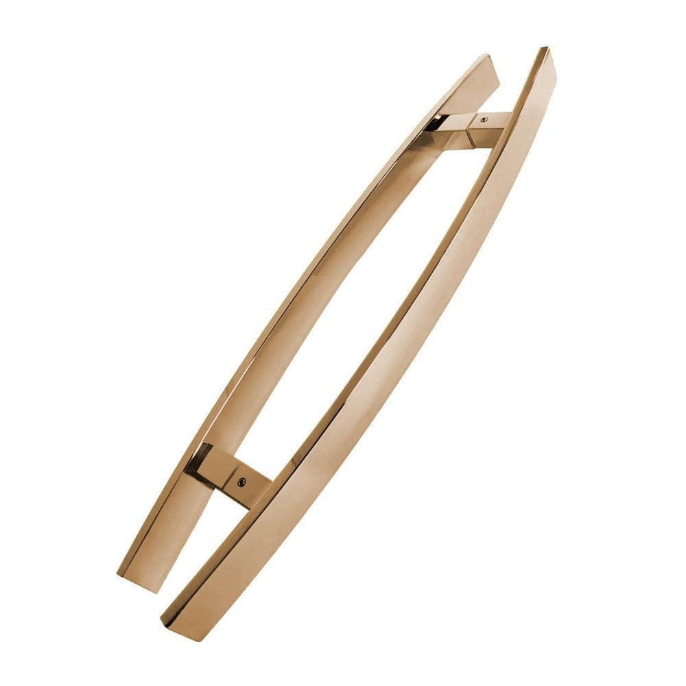 Puxador Porta Pivotante Inox Rose/ Cobre Curvo Italy 100 Cm