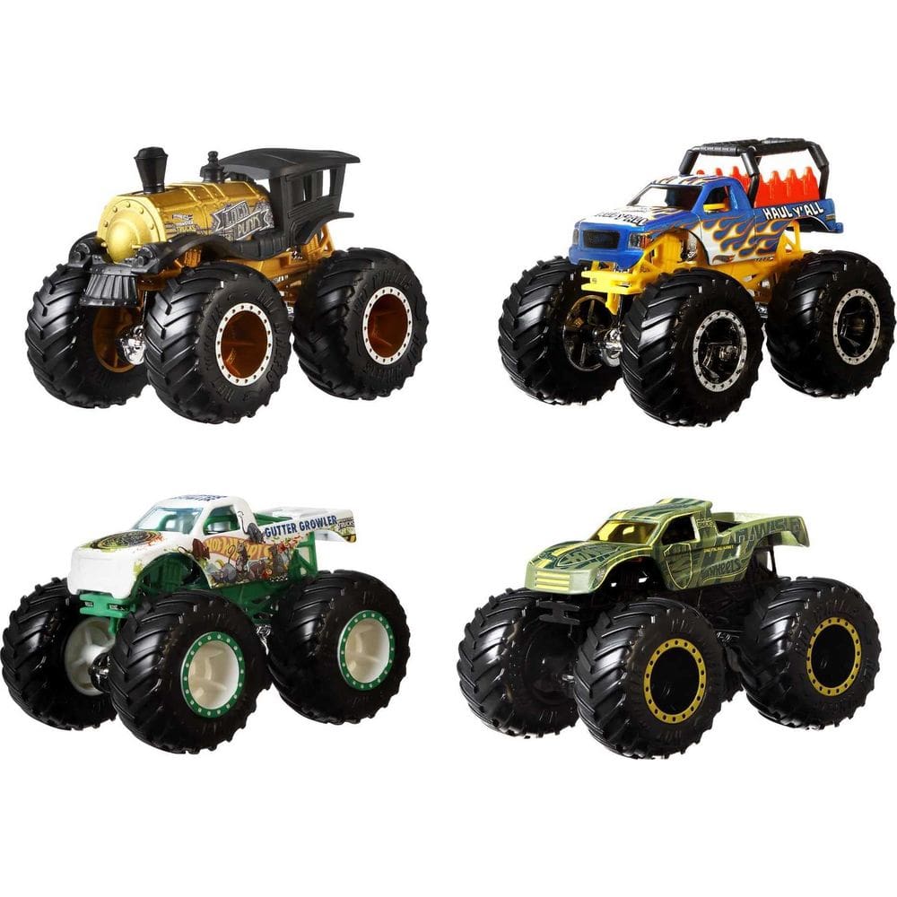 Toy Trucks Hot Wheels Monster Trucks em escala 1:64 Conjunto de 4