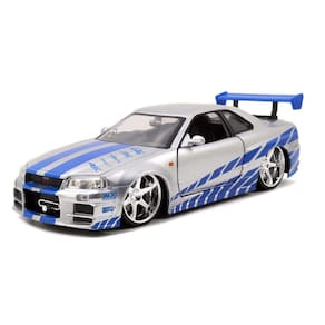 Carro fundido sob pressão Jada Toys Fast & Furious Brian`s 2002 Nissan Skyline R34 1:24