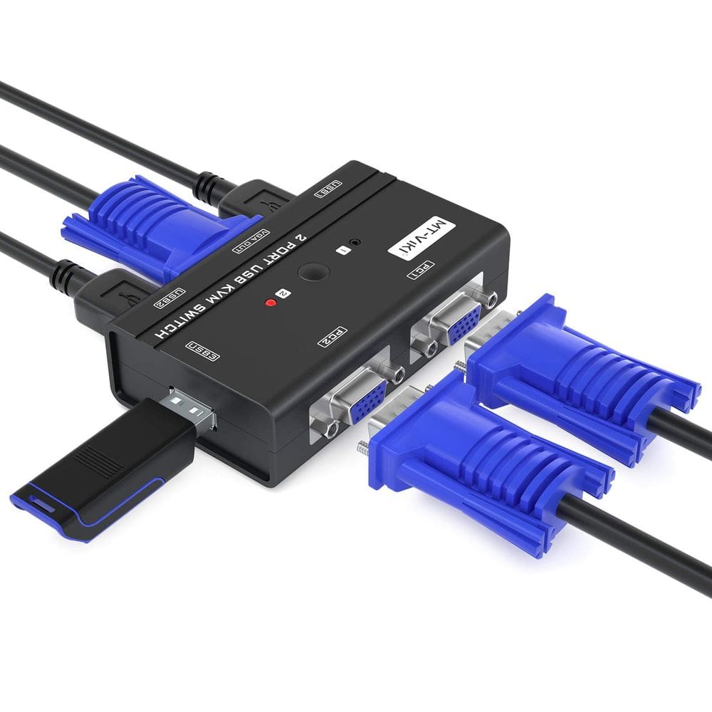 Switch VGA KVM MT-VIKI 260KL 2 portas USB para 2 computadores