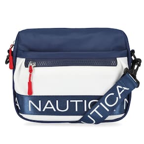 Bolsa Nautica Nautica Nylon Bean Bag Crossbody/Belt Feminina Índigo/Branca