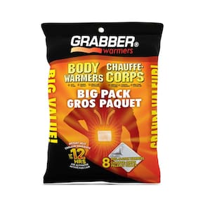 Body Warmer Grabber Warmers Adhesive, pacote econômico de 8 unidades