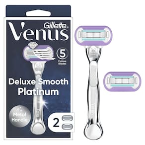 Lâminas de barbear Gillette Venus Deluxe Smooth Platinum para mulheres