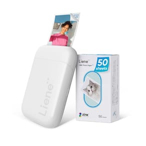 Impressora fotográfica Liene Mini Instant Portable com 50 papéis 2x3
