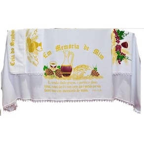 Kit 4 Peças De Toalhas De Decoração Para Santa Ceia 2 Mts