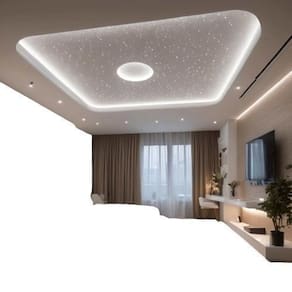Kit Quarto Teto 500 Fibra Ótica Branco Estrelado