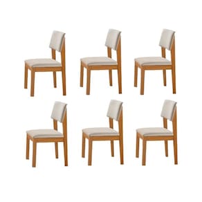 Kit 6 Cadeiras para Mesa de Jantar Estofada - Turim - LJ Móveis