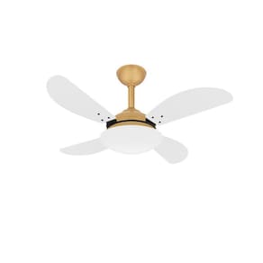 Ventilador Teto Fly Dourado 4 Pás Potente Sala Ventax 110V