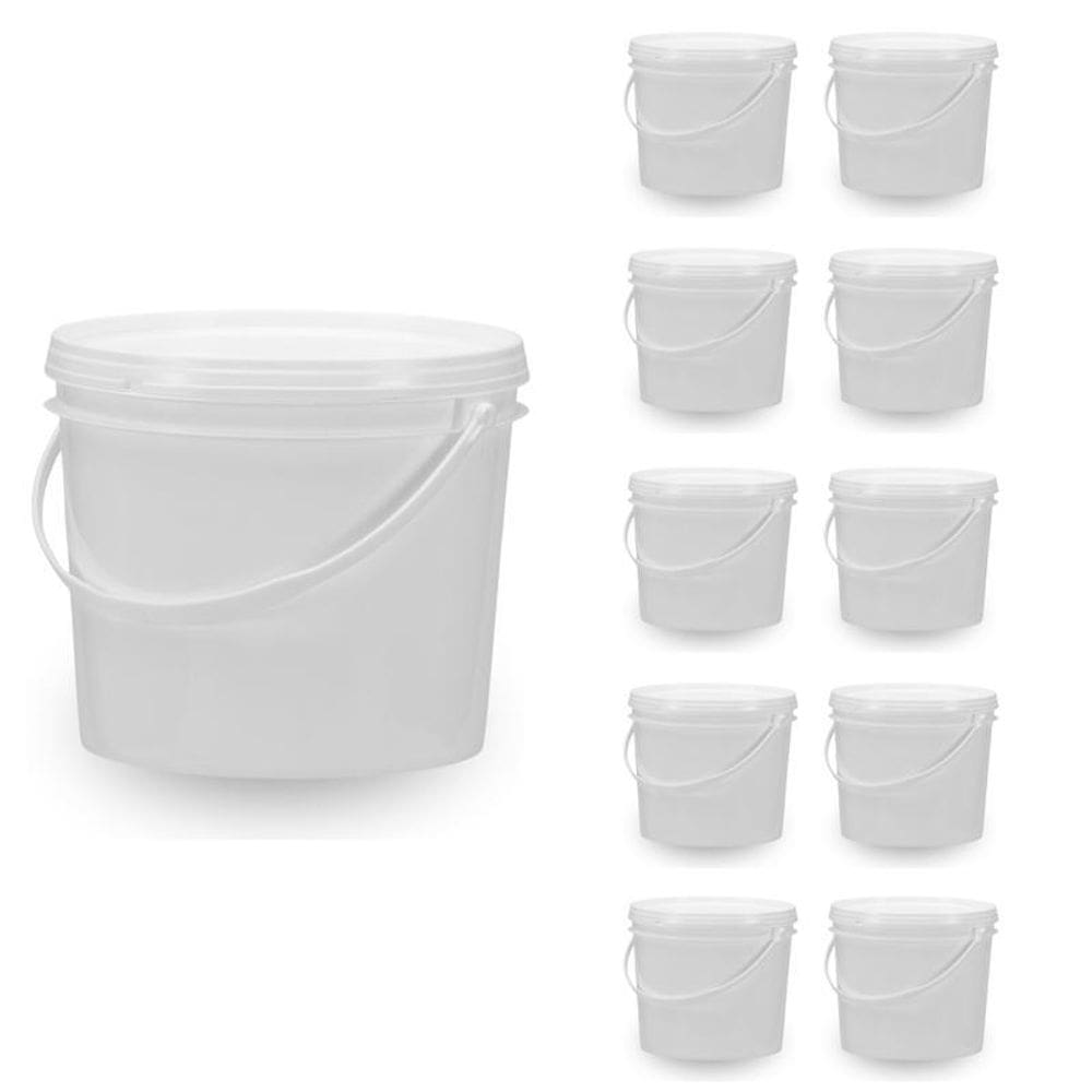 Balde Para Doces Lembrancinhas 1.8 Litros Branco 10 Pçs
