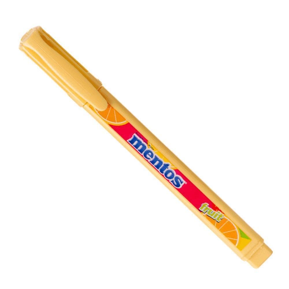 Caneta Destaca Mentos Fruit Amarelo Pastel Compactor