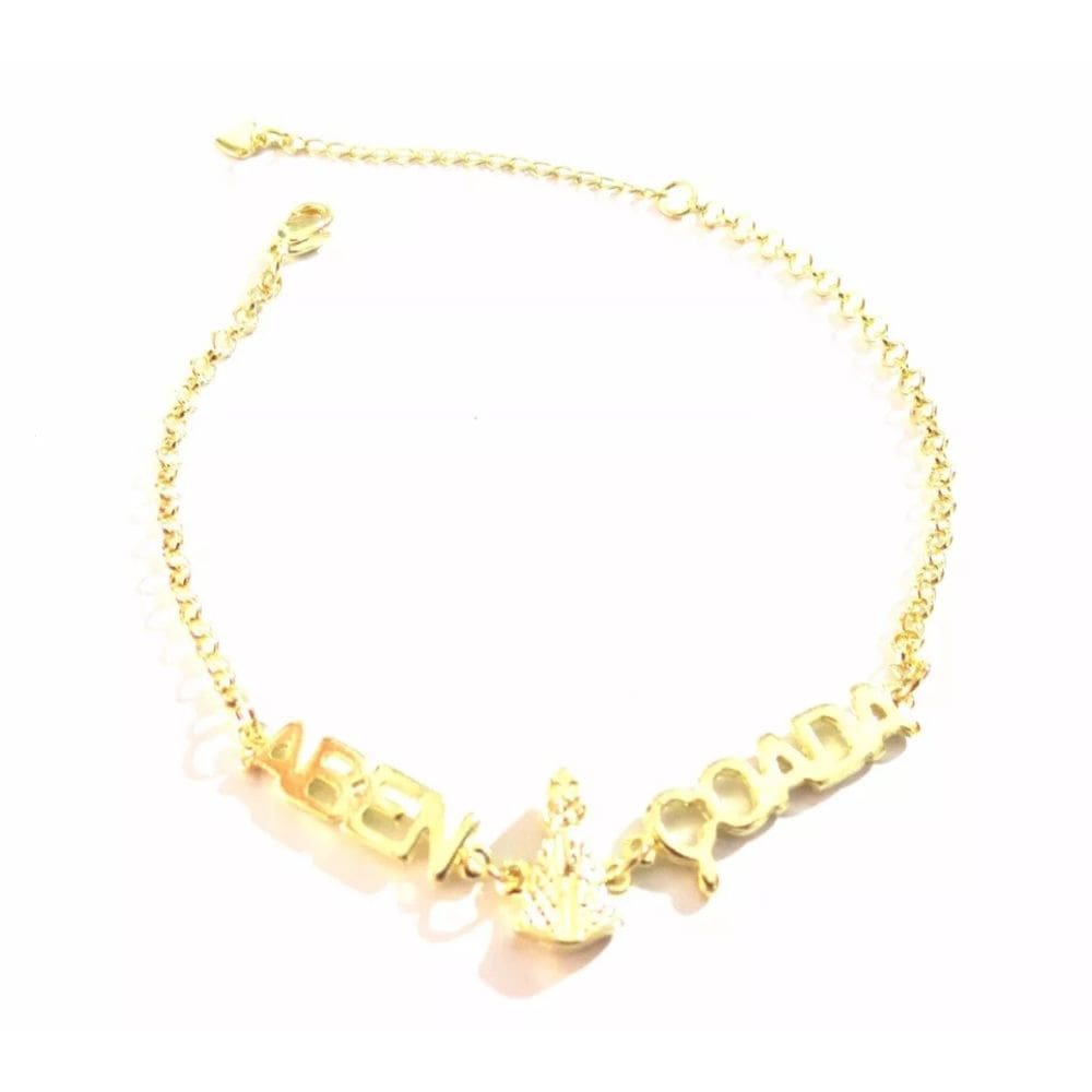 Pulseira Abençoada Religiosa Aparecida Folheado Ouro 18k