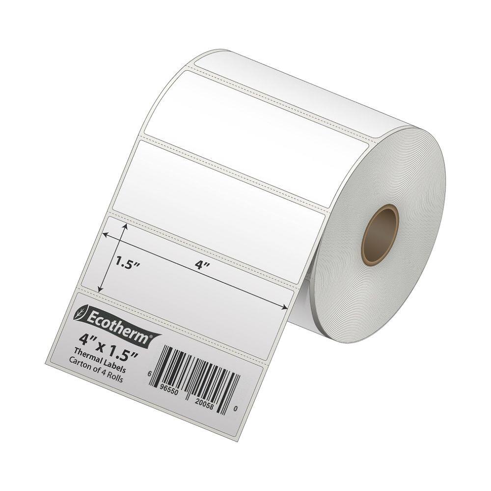 Etiquetas térmicas Ecotherm 4x1,5" 3940 Etiquetas 4 rolos