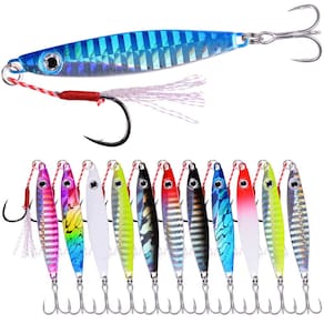 Iscas de pesca Aorace 12 unidades 80 g 11,3 cm, jarras de metal, água salgada