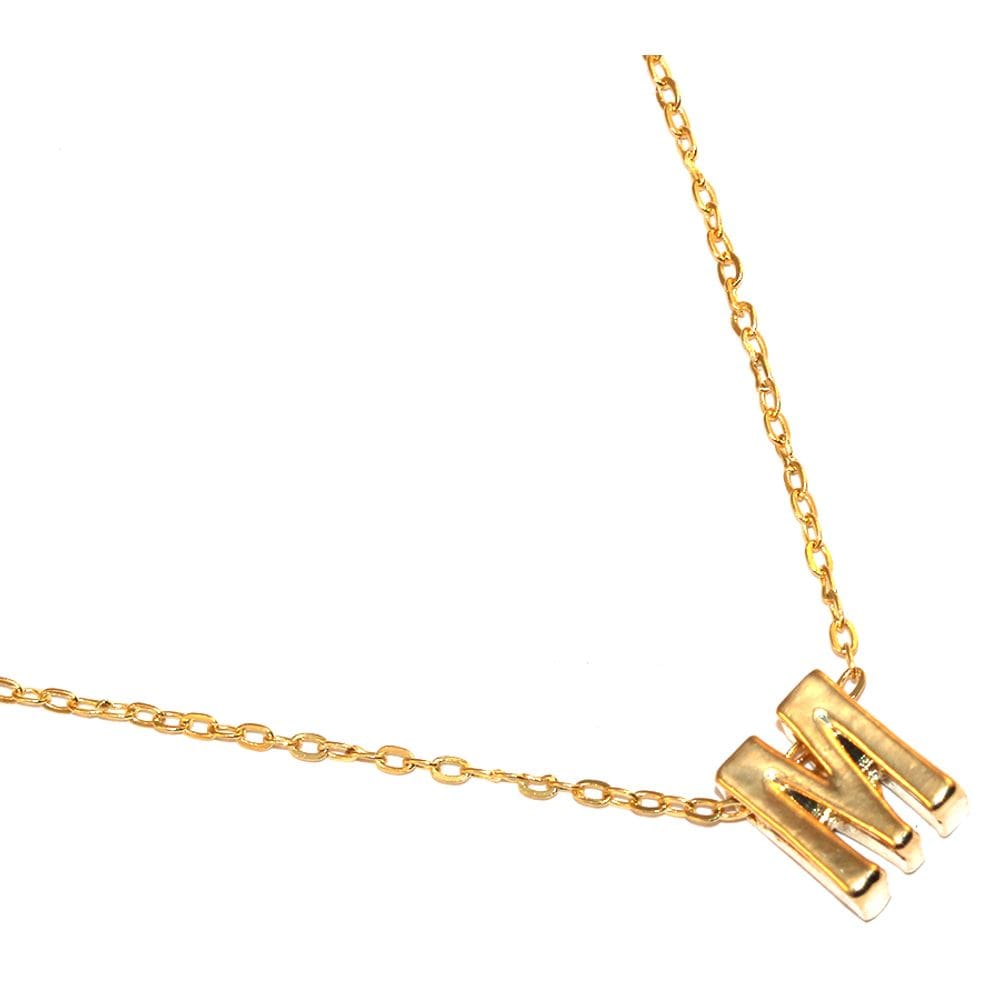 Colar Cordão Minha Inicial Letra M lembrancinha Folheado 18k
