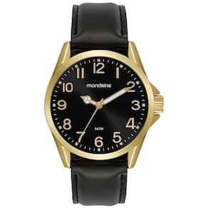 Relógio Mondaine Masculino 99741Gpmvd Dourado Visor Preto