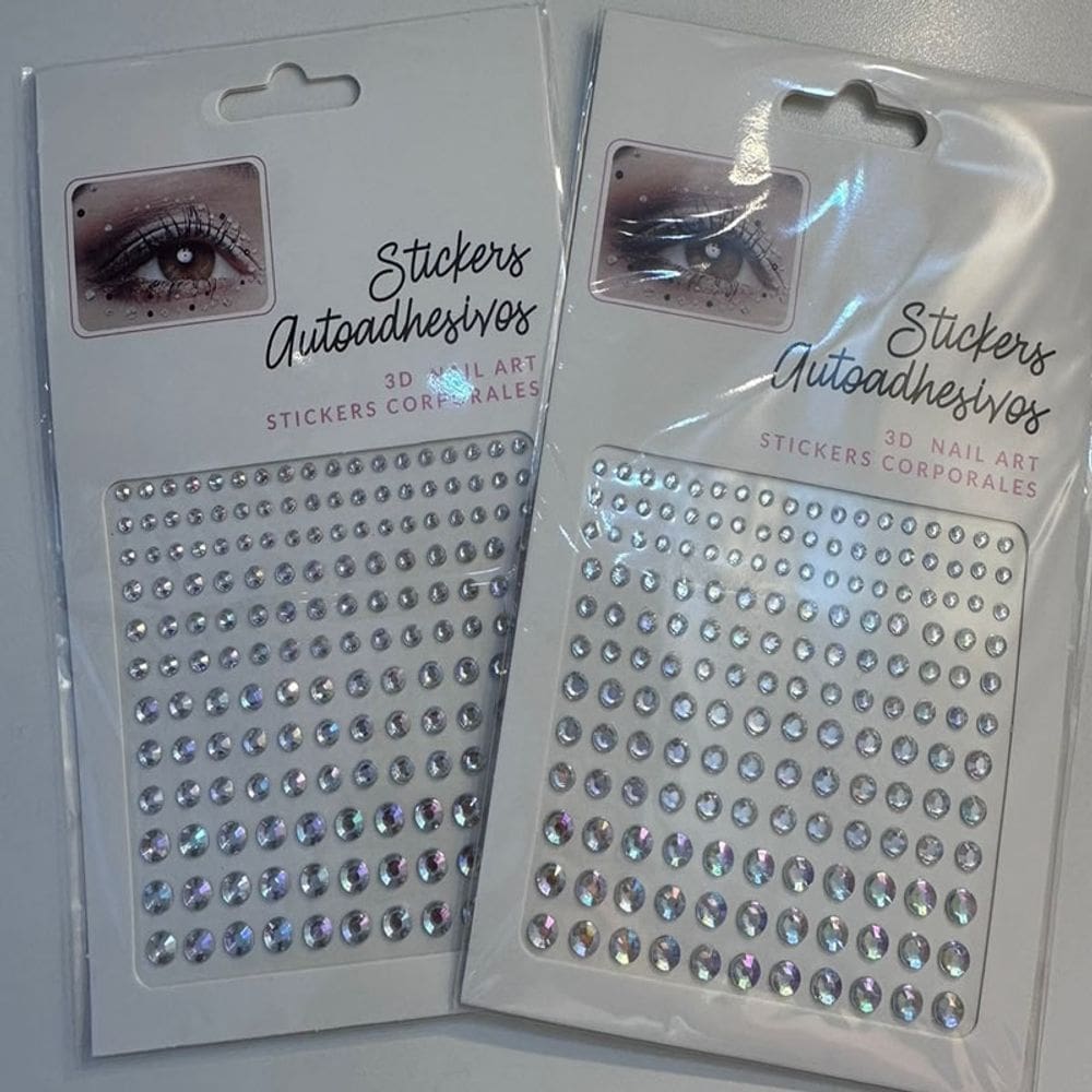 Pedrinhas Strass 3D Furta-cor -Dafu