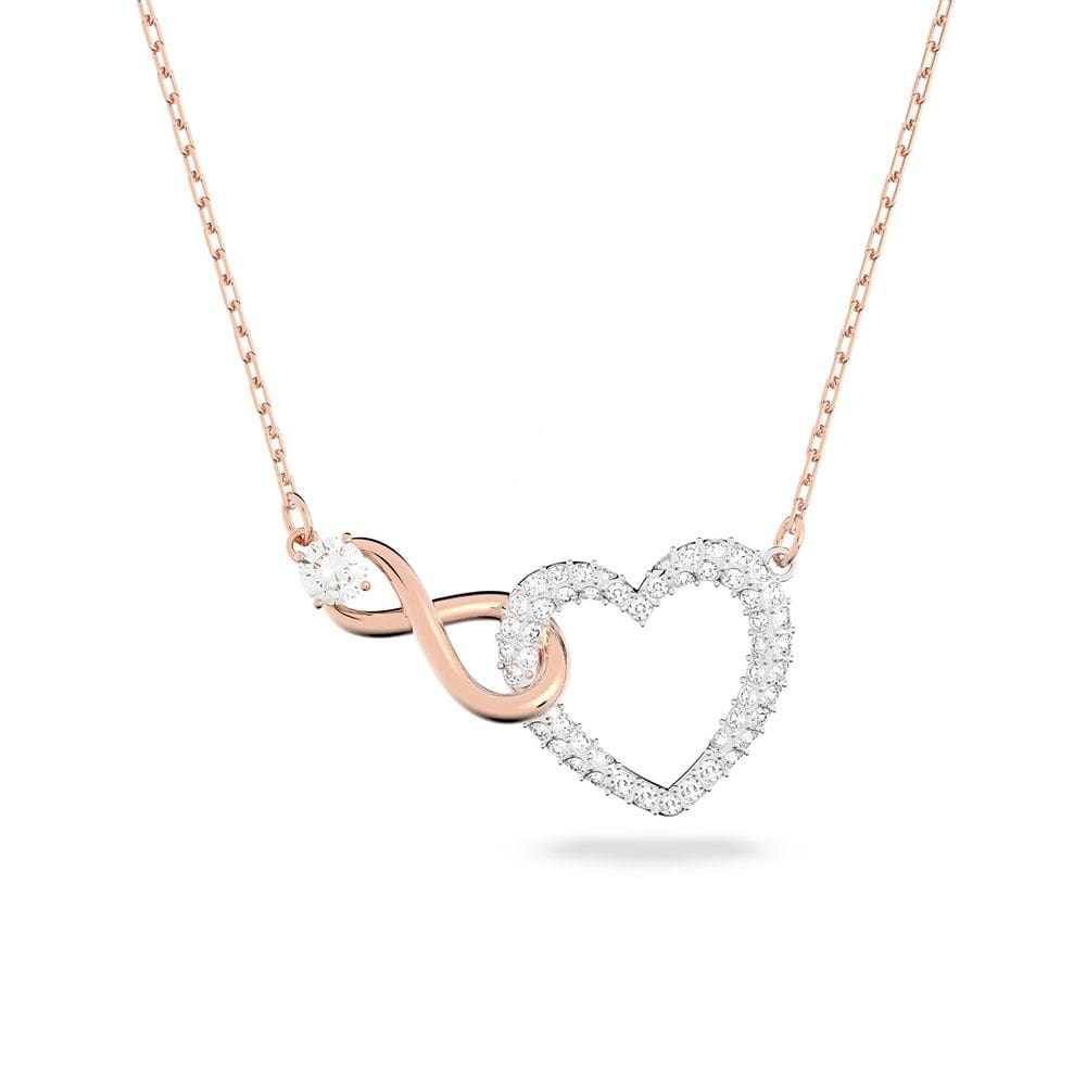 Colar com pingente Swarovski Hyperbola com pavê de cristal transparente