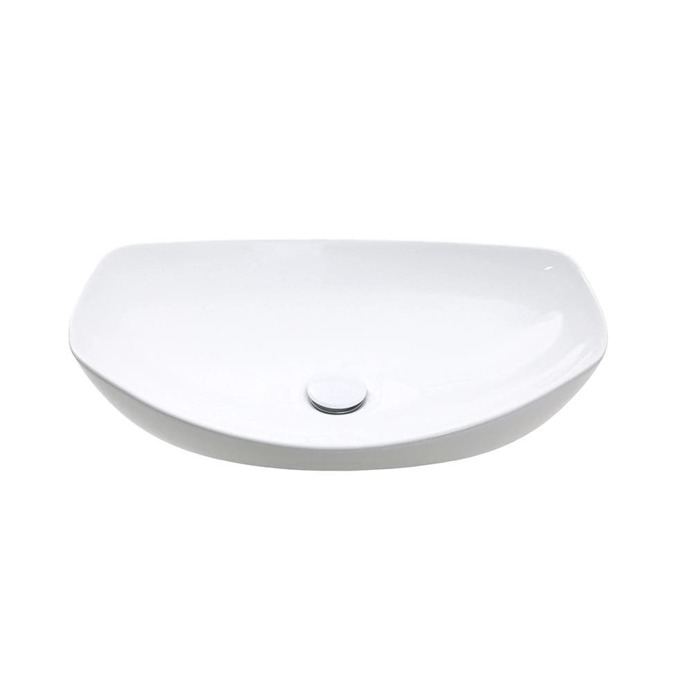 Cuba de Apoio para Banheiro Retangular Louça Cerâmica Petalita Pingoo.casa - Branco