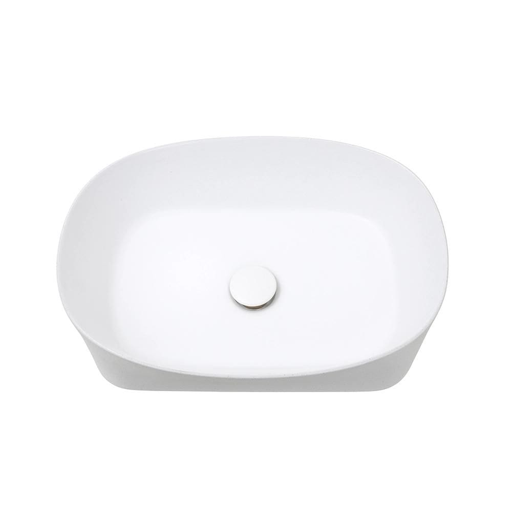 Cuba de Apoio para Banheiro Retangular Louça Cerâmica Urban Pingoo.casa - Branco