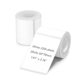 Papel para etiquetagem térmica NIIMBOT 50x70mm branco, 2 pacotes