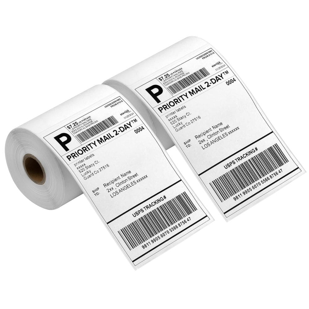 Etiquetas térmicas LuckyGuard 4x6 500 Etiquetas de remessa 2 rolos