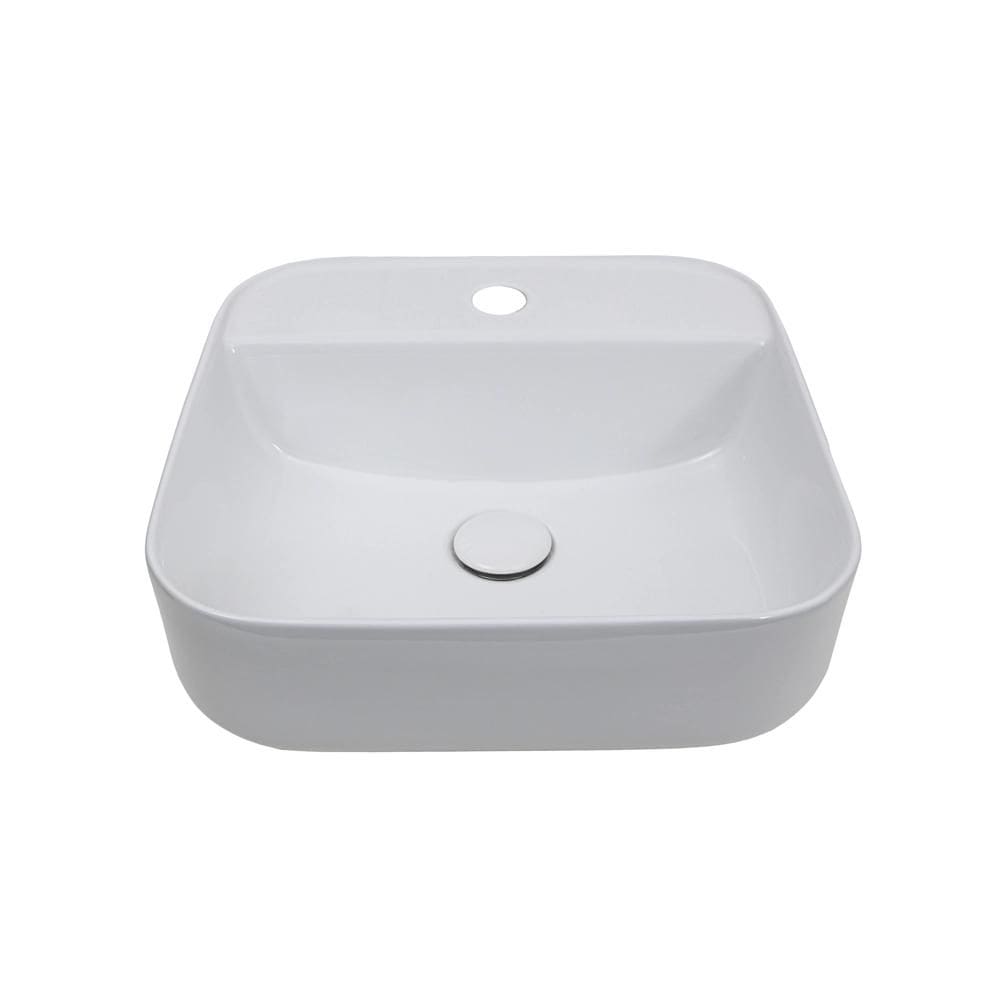 Cuba de Apoio para Banheiro Quadrada Cerâmica Granada Pingoo.casa - Branco