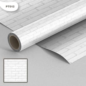 Papel De Parede Pedra Tijolo Branco 3D Adesivo 3M
