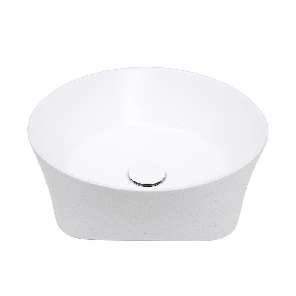 Cuba de Apoio para Banheiro Oval Louça Cerâmica Urban Pingoo.casa - Branco