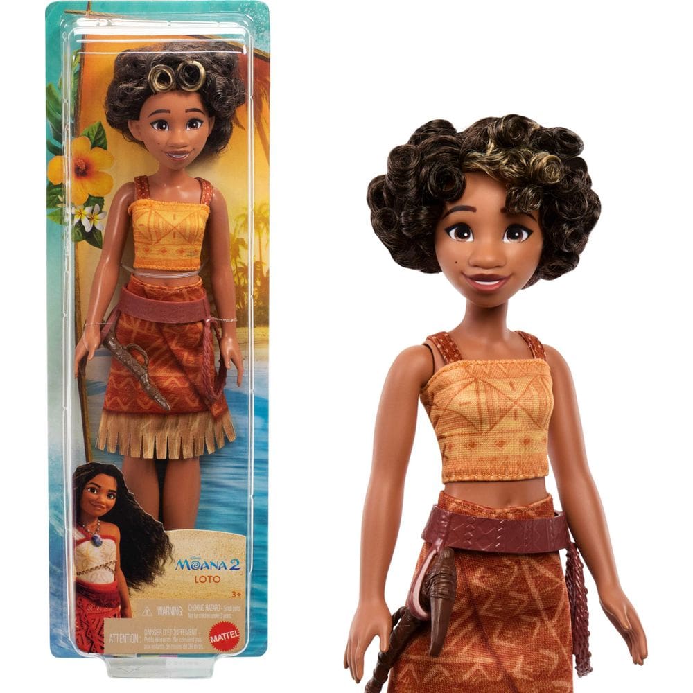 Boneca de moda Mattel Disney Moana 2 Loto com 2 acessórios